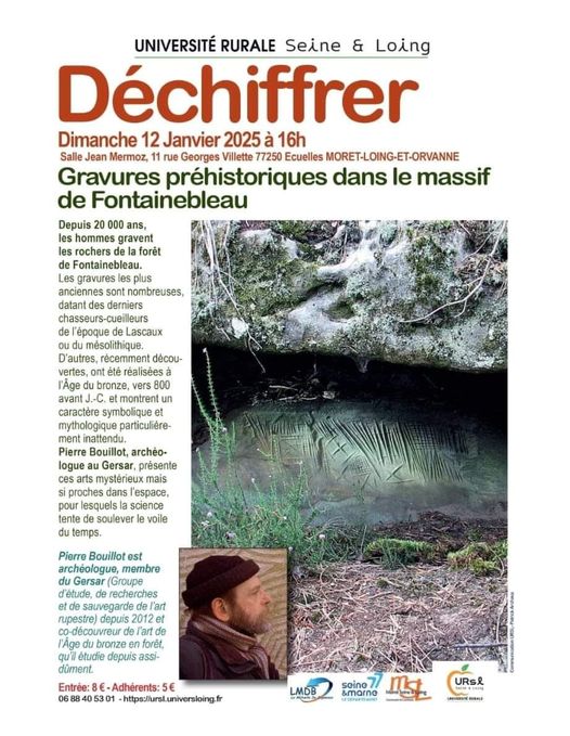 Conférence - Depuis 20 000 ans, les hommes gravent les rochers de la forêt de Fontainebleau